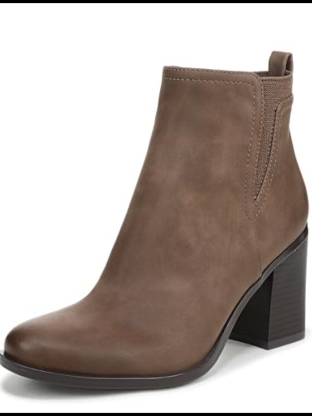 Heeled Ankle Boots Block Heel Side Zip Stretch Gore Comfort